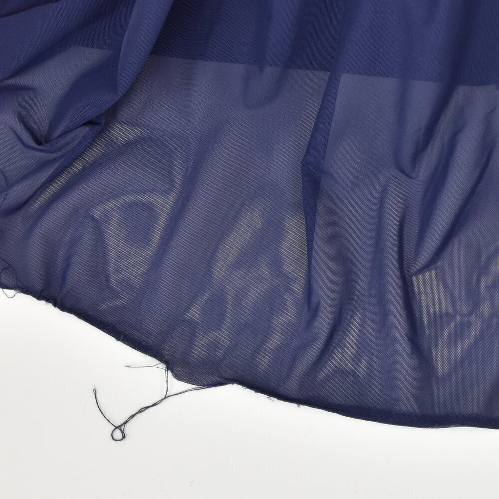Sherri Hill 5207 Navy Blue Lace Illusion Open Back Gown - 12 - Picture 14 of 14